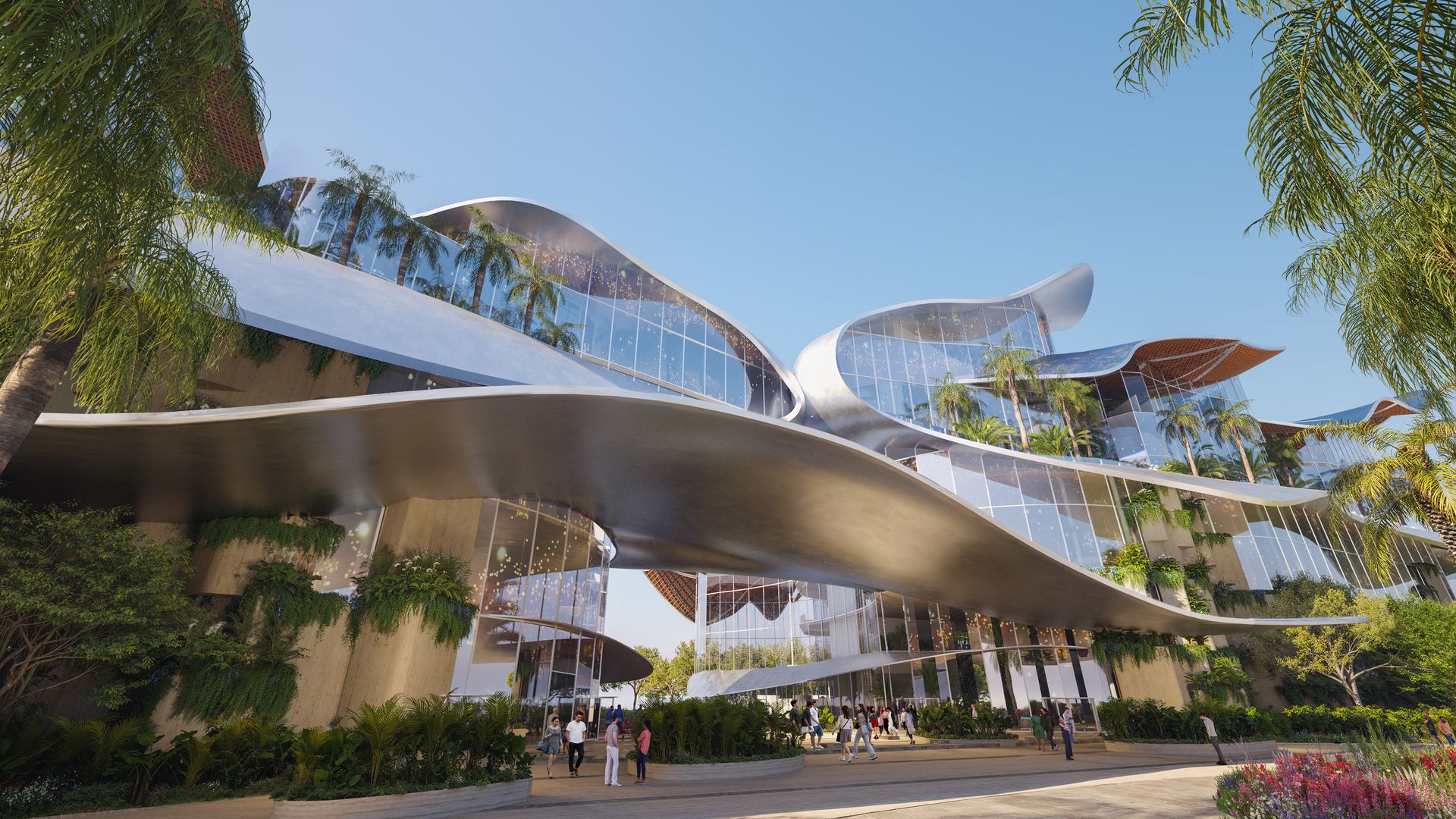 Therme Singapore entrance - render